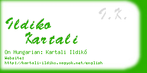 ildiko kartali business card
