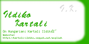 ildiko kartali business card